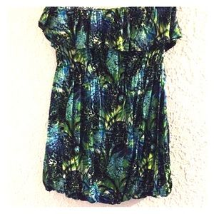 Strapless Rue 21 tropical shirt